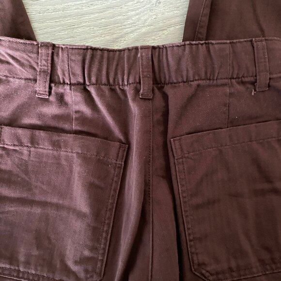 MUJI Women's Herringbone Trousers Burgundy Size S - Picture 9 of 9